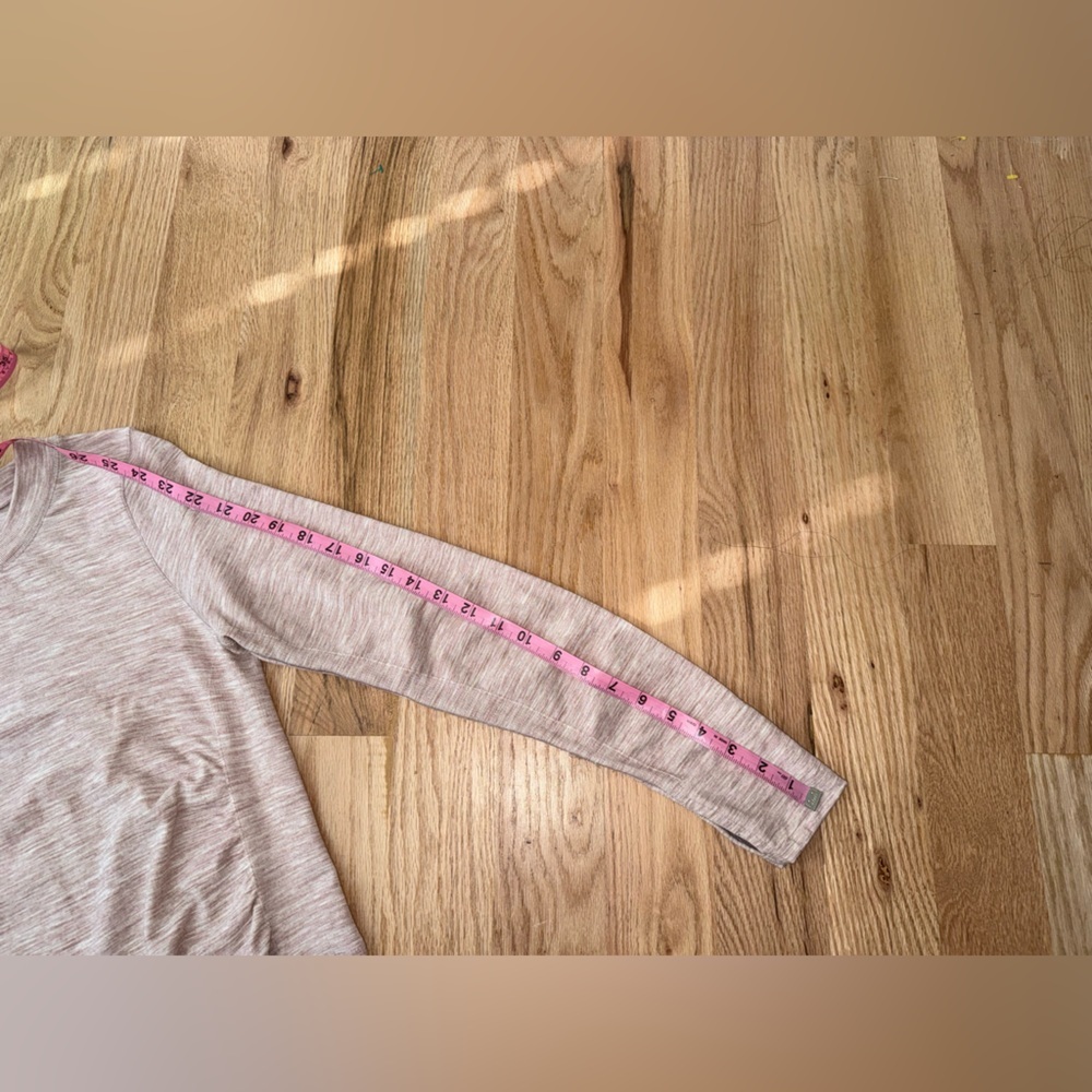 Athleta Wool Blend Foresthill Ascent Seamless Long Sleeve Top Pink Large - Picture 7 of 9